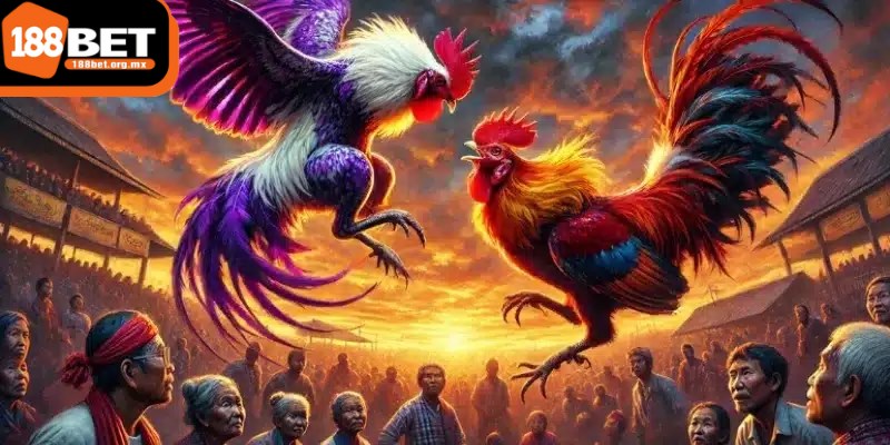 Trận đấu đá gà cựa dao đặc biệt hấp dẫn nhờ vào tính bất ngờ